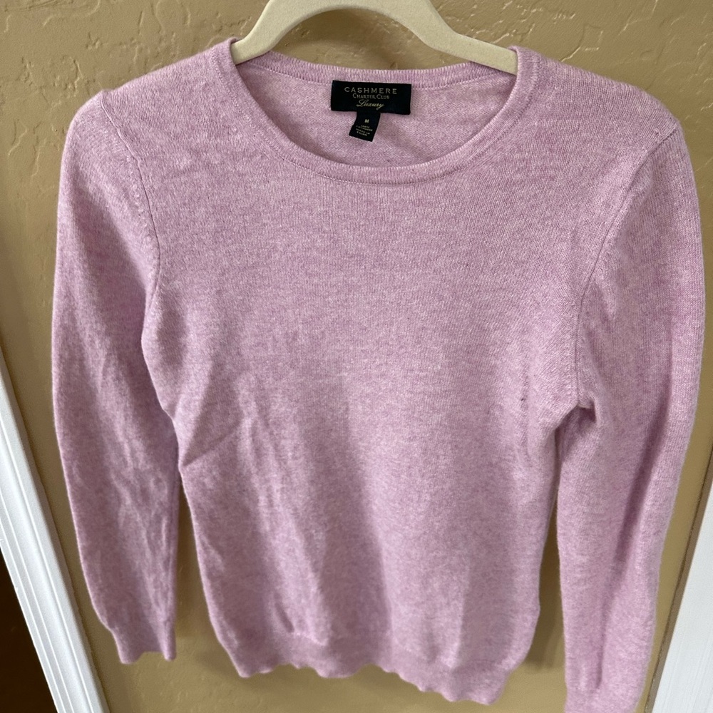 Charter Club Soft Pink Cashmere Sweater NWOT